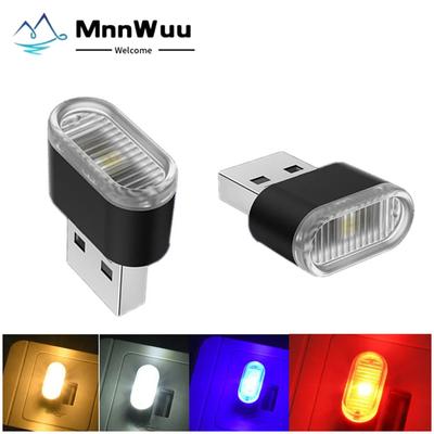 Mini LED Car Light Atmosfera wnętrza samochodu USB Light Decor Lampa Plug and Play Oświetlenie awaryjne PC Auto Products