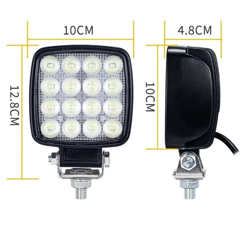 48W LED Work Light - Ultra Bright Off-Road Flood Lamp for Trucks/ATVs/UTVs (Waterproof IP67)