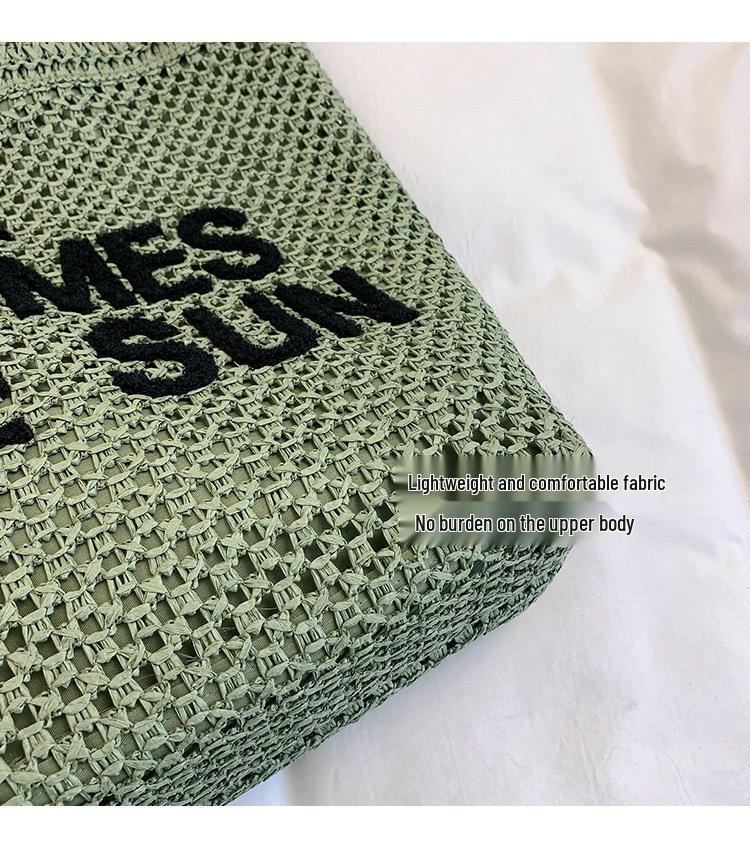 New Style Large Capacity Embroidered Straw Tote Bag