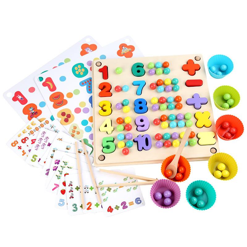 Bead Math Toddler Clip Toy For Fine Motor Development Educational Play Gift