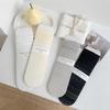 Female Spring and Summer Pure Color Lace Hollow Mesh Breathable Sweet All Build In Tube Socks