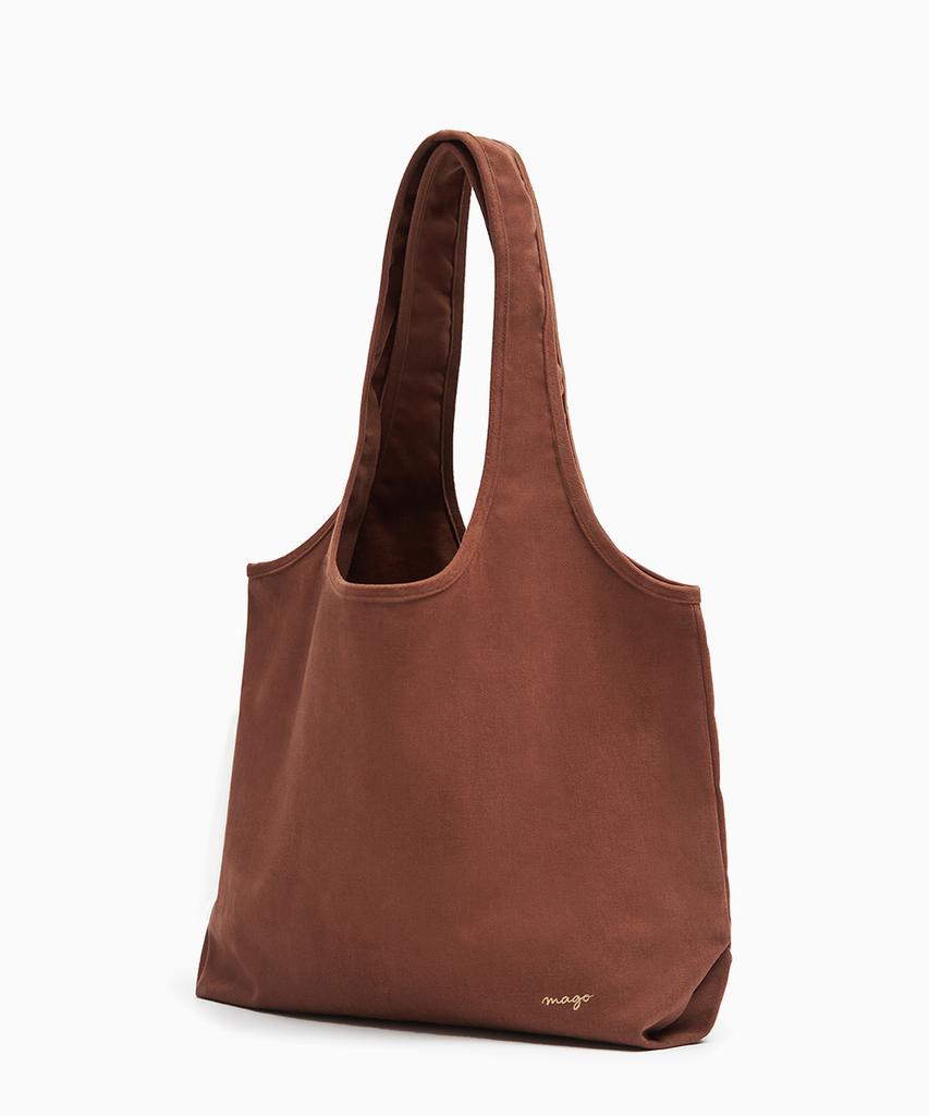 Madgoat Tank Top Canvas Shopper Bag_Cinnamon Brown