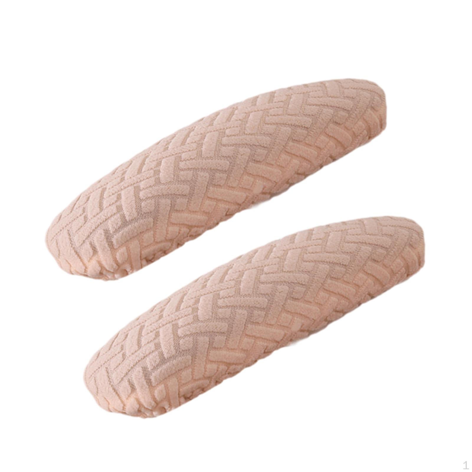 

1 пара чехлов для подлокотников офисных кресел, подлокотники для домашнего кресла, подушки для поддержки локтей бежевый