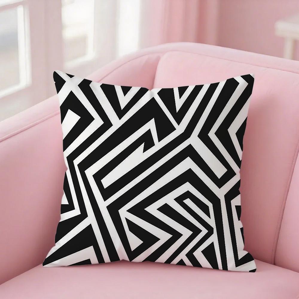 Rainbow Maze Seamless Pattern Pillow Case Pillow Cover Case Square Pillow Case Sofa With Pillow Case For Home Use