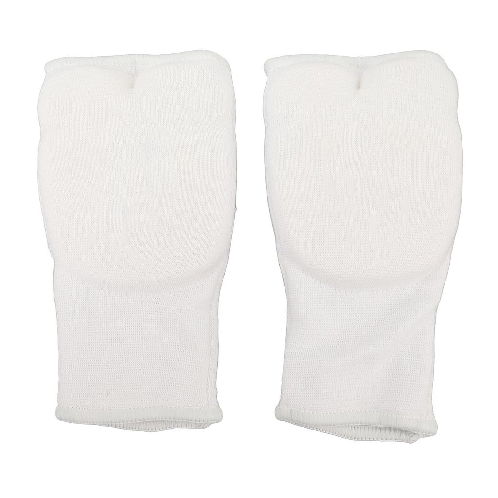 Boxing Hand Wraps Breathable Elastic Wearable Padded Kickboxing Inner Gloves for Karate Martial Arts White