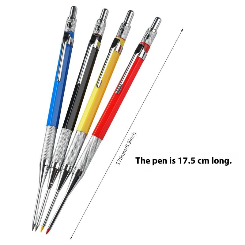 1 Stk. Tiefloch-Metall-2,0-mm-Holzbearbeitungs-Druckbleistift oder 8 Stk. 2,0 mm 2B Nachfüllmine Markierstift für Holzbearbeitung