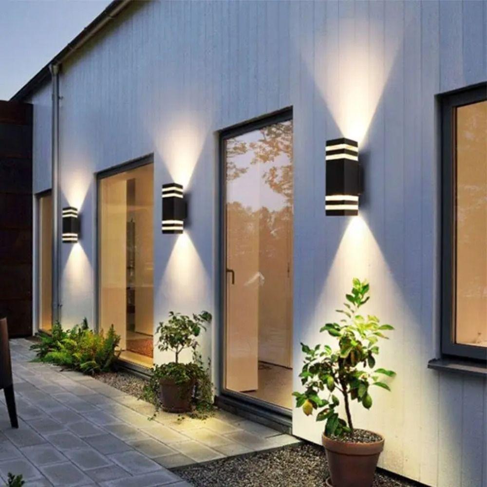 Minimalist Style Outdoor Sconce Up Down Lighting LED Wall Light Simple Wall Lamp  Villa Exterior