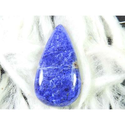 36Cts. Natural Sodalite Pear Crystal Mineral Cabochoh Loose Gemstone 21X39MM SK-2867