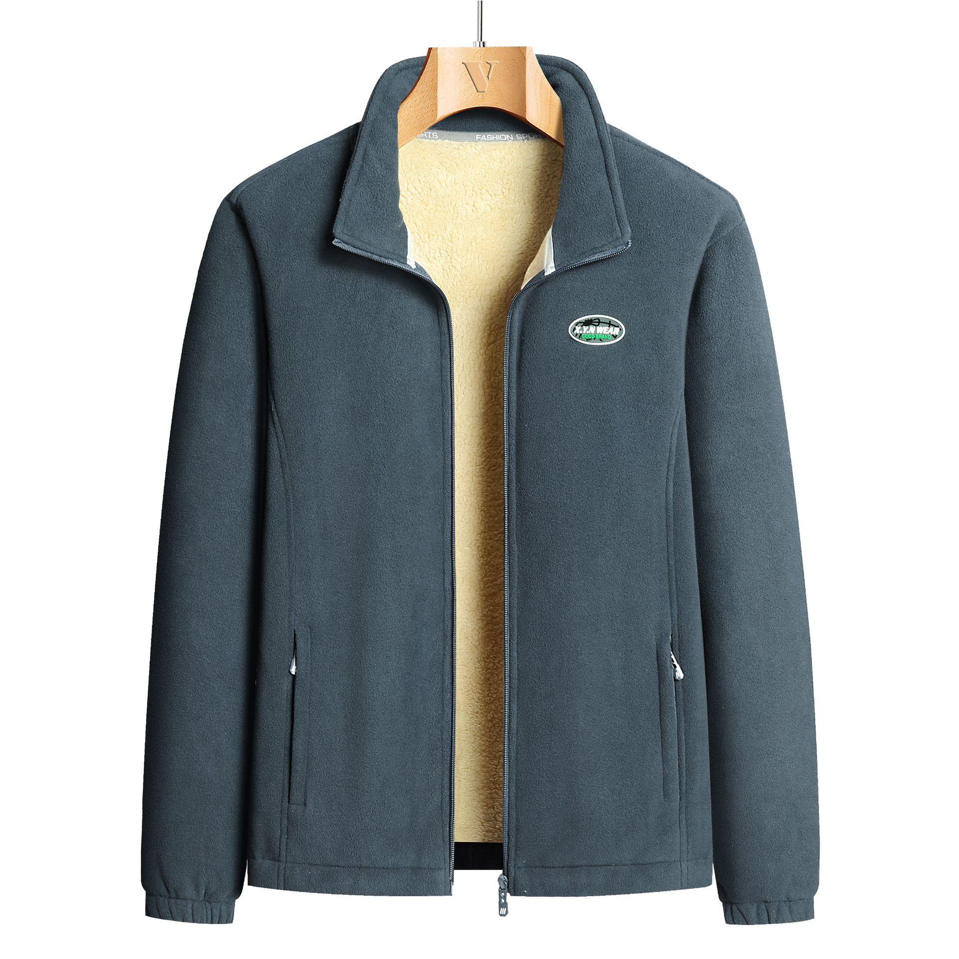 Осенне-зимний мужской кардиган из флиса — фото 4