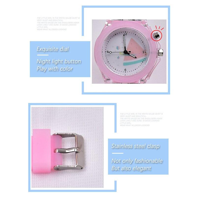 Watch Women Fashion Silicone Candy Color Luminescent Student Watches Girls Quartz Clock Cute Little Fresh Wristwatch