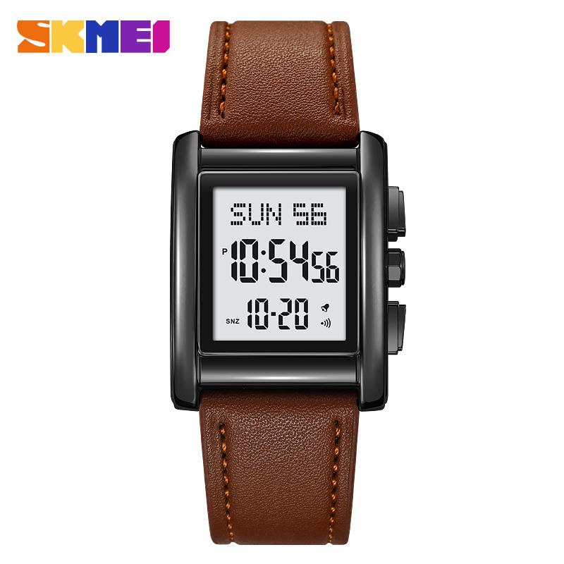 Men's stainless steel watch Multifunctional waterproof electronic watch Men's luminous led watch Electronic watch