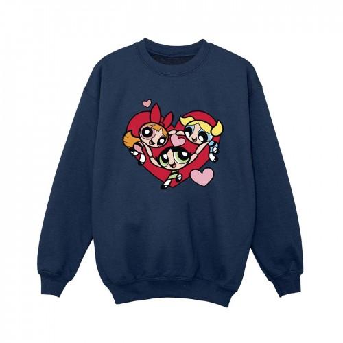 The Powerpuff Girls Girls Holding Hands Heart Sweatshirt