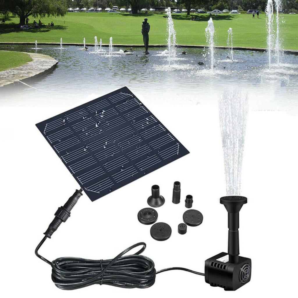 Fountain Water Pump Kit 1.2W 12V Water Pump Garden Solar Power Fountain Submersible Pump for Garden Outdoor Bath Fish Tank