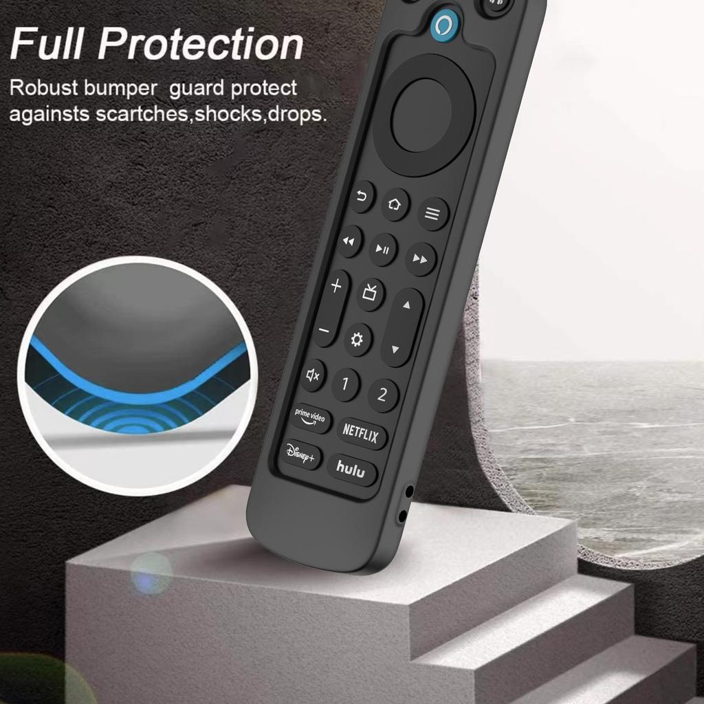 For Amazon Alexa Voice Remote Pro Liquid Silicone Case Remote Controller Protective Cover