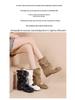 Ballet Style Women's Ruched Short Boots with Thick Sole - New for Summer 2026, Height Increasing 8CM Trendy Western Sandals.