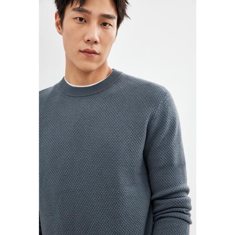 Qipilàng Men's Pure Wool Pineapple Knit Sweater