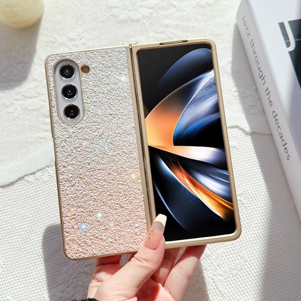 For Samsung Galaxy Z Fold 6 5 4 3 5G Case Skin-feeling Bling Glitter Gradient Folding Shockproof Protection Hard Cover Accessories