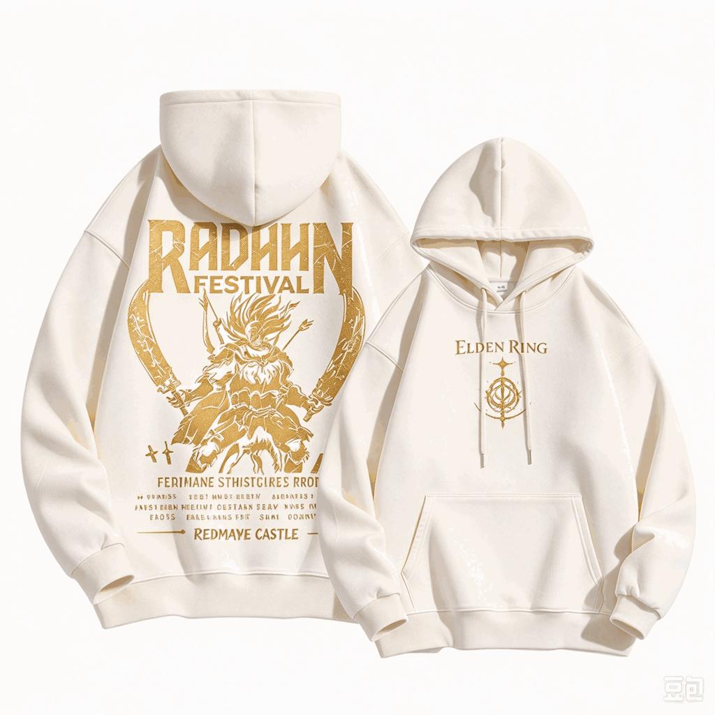 Elden Ring Grafiske Hættetrøjer Efterår Vinter Mænd Manga Vintage Oversized Unisex Streetwear Trendy Sports Grafisk Y2k Korte Ærmer Klassisk