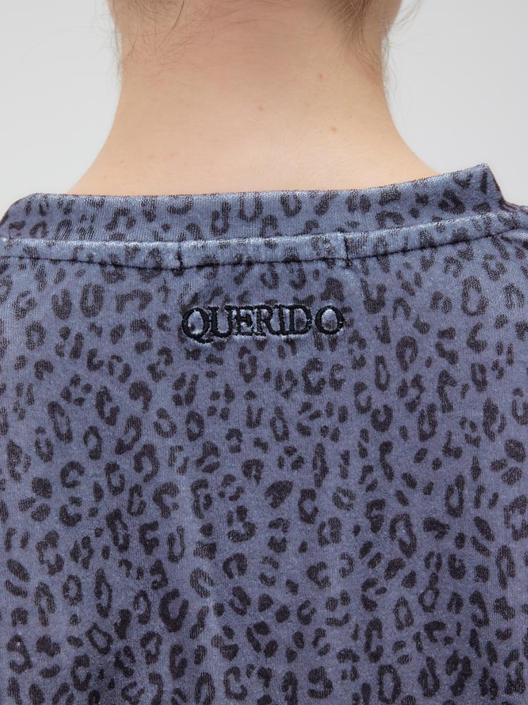 Kelidu Soft Leopard Top_Charcoal