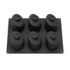 6-Cavity Food Grade Silicone , Nonstick Easy Release, for Dessert, Chocolate, and Baking