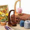 Wood Spinning Yarn and Thread Holder, Yarn Holder with Twirling Mechanism