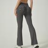 High Waist Pocket Yoga Pants Shorts Sports Women's Hip Lift Peach Hip Flared Fitness Pants