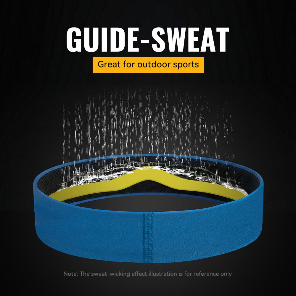WRELS Sports Headband Anti Slip Running Yoga Fitness Hair Band Sweat Absorbing Moisture-wicking Breathable Elastic Hair Bands