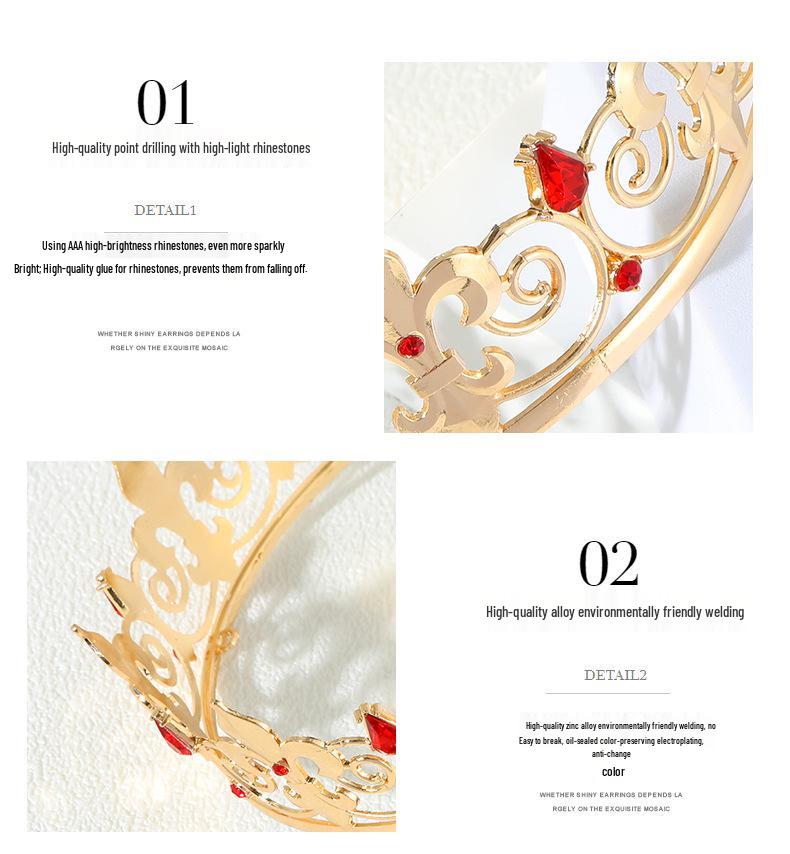 Herr Royal Crown och King Sash Party Set - Legerings Huvudbonadsaccessoar