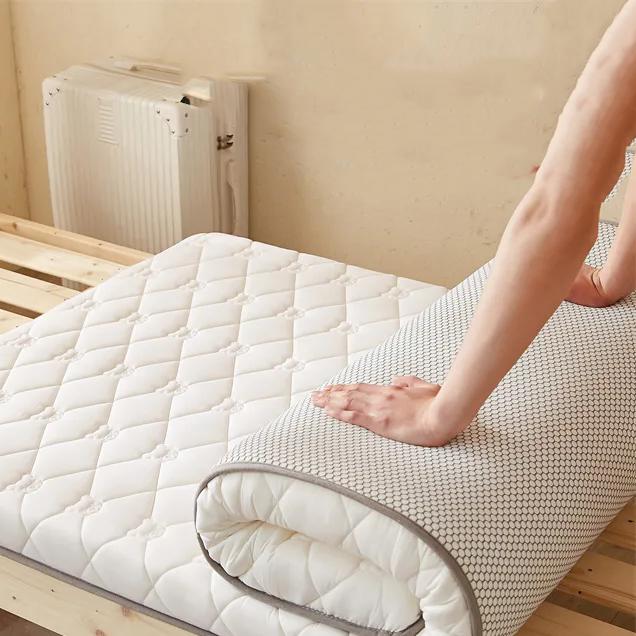 WTEMPO Solid Color Soft Pad Mattress Household Smoothy Foldable Mattress Non-deformable Bedding Student Dormitory Rental House Floor Thick Mats