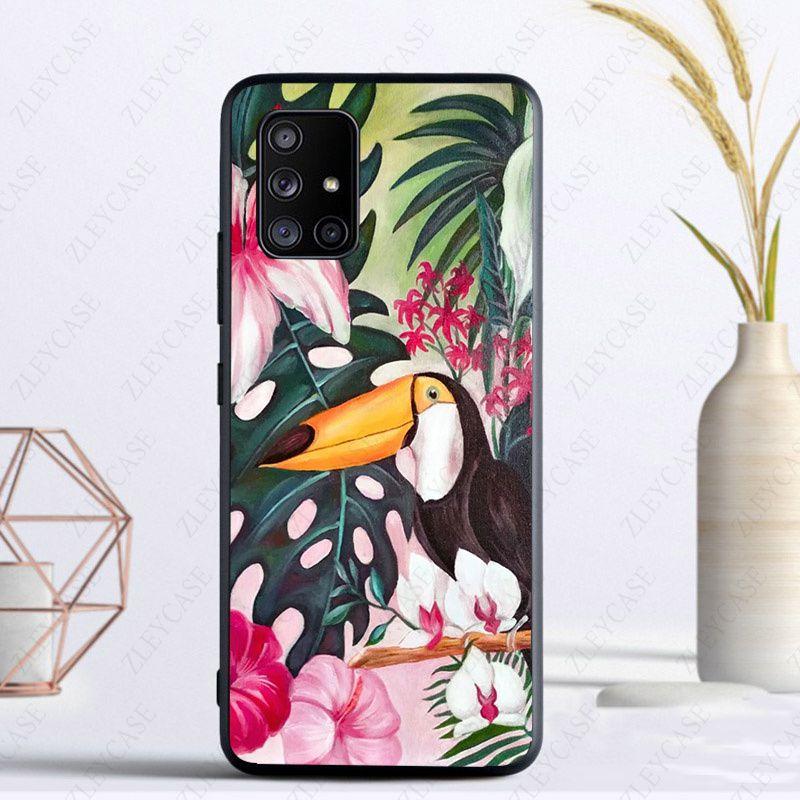 Tropische Waldtiere Toucan Telefonabdeckung für Samsung A13 A53 A11 A12 A32 A22 A52 A10S A41 A42 A33 A20E A30S A40 A51 A71 Hüllen