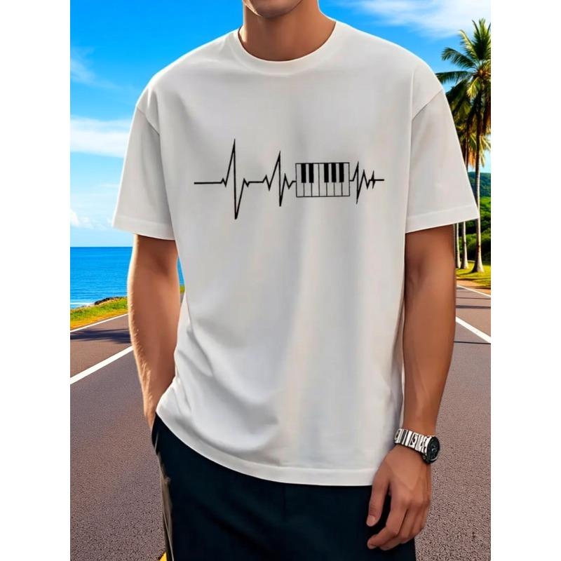 European Size Trendy Brand Style Print Short Sleeve T-Shirt Men'S Summer New Versatile