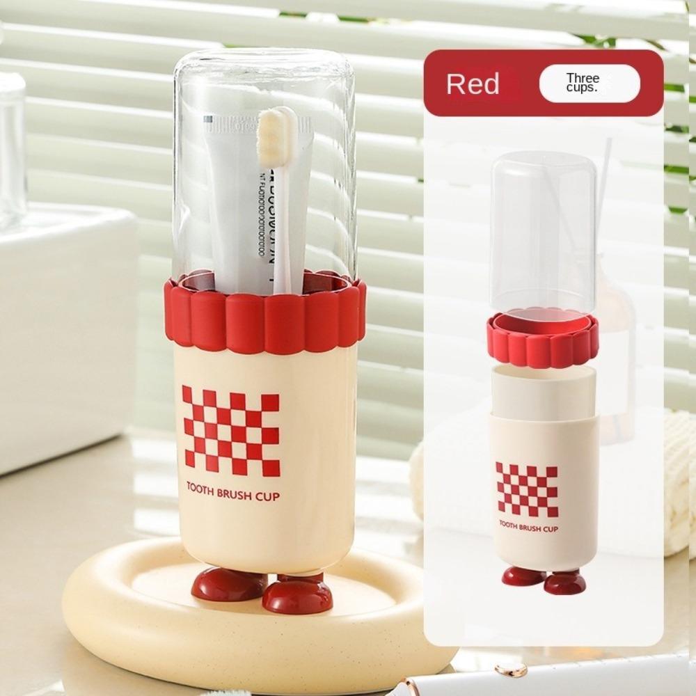 

Портативный дорожный стакан для полоскания рта, герметичный органайзер для зубных щеток, креативный стакан для зубной щетки, ванная комната красный