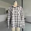 Los dames plaid shirt met meerkleurig patroon