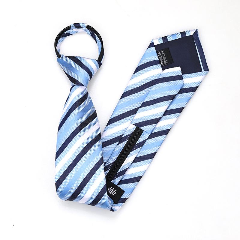 Black Zipper-Free Lazy Blue Men And Women Business Dress Interview To Work Groom Wedding Korean Version Narrow Tie