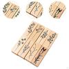 8Pcs Flower Decorative Wooden Rubber Stamps 8 Different Pattern Accessory 2.5x0.8x1inch for