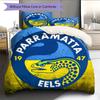 Biancheria da letto con motivo Parramatta Eels Decorazione per la casa Regalo di compleanno e festa (1 * copripiumino + 2 * federa, senza nucleo)