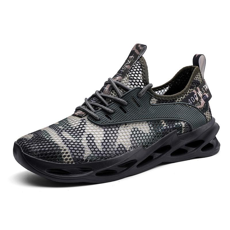 2025 summer large size men's shoes foreign trade outdoor sports lightweight casual shoes trendy men's hollow breathable mesh shoes