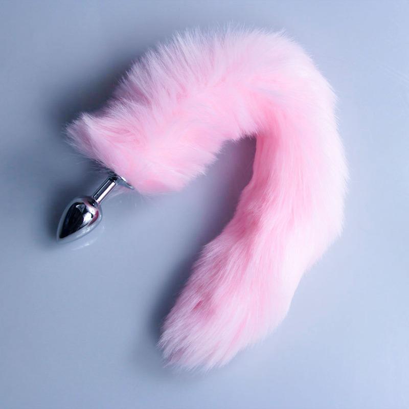Pink Fox Butt Plug Tail Anal Teaser Pohodlí Sexuální hračka pro chlupaté začátečníky Indeed Prozkoumat zadek Hra se psem Ženy stimulují chlupatý cosplay