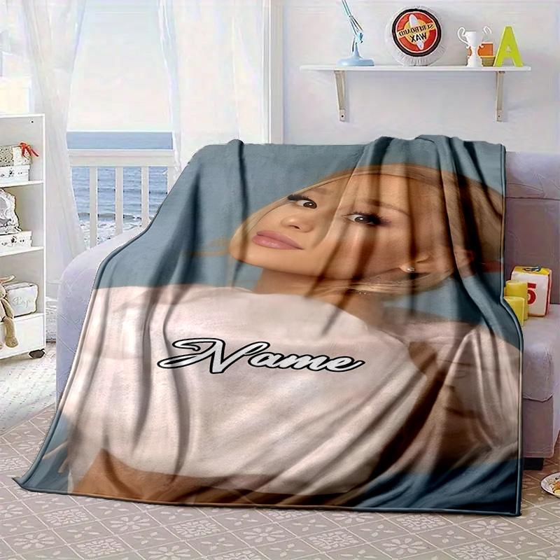 Custom Name Fashionable Ayli-va Blanket Bed Sofa Blanket Flannel Blanket for Camping, Hiking, Picnic Essentials,gift for Family and Friends