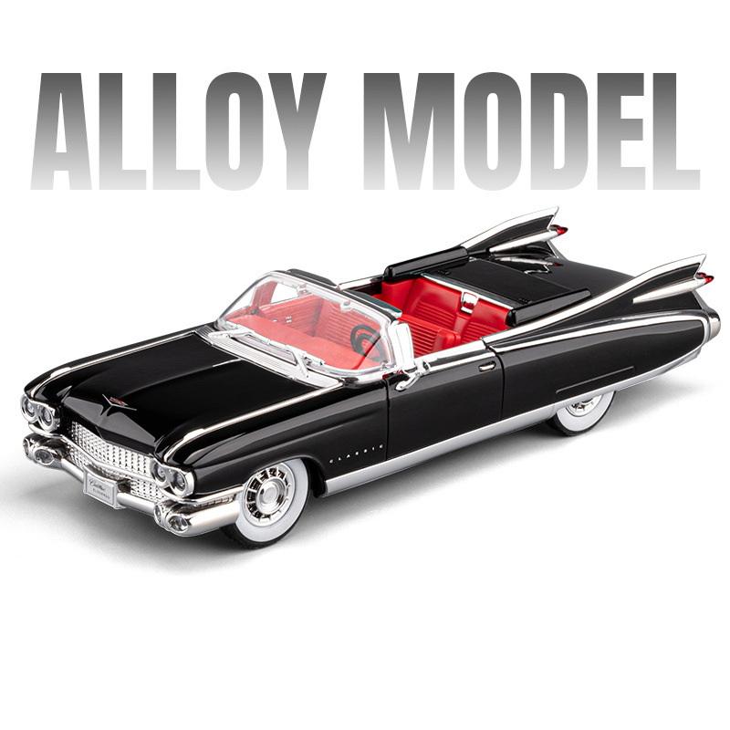 1/24 Eldorado Biarritz Series 62 Alloy Sports Car Model Diecast Metal Classic Retro Vehicles Car Model Sound Light Kids Toy Gift