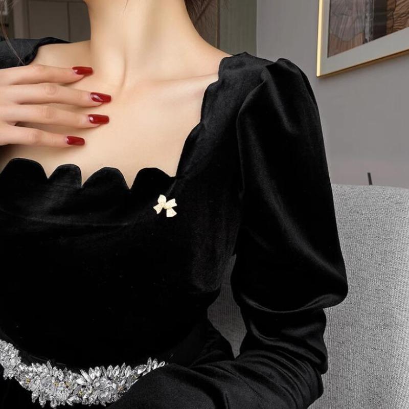 Fashion Retro Alloy Big Brooch Bow Pin Temperament Versatile Clothing for Women Jewelry