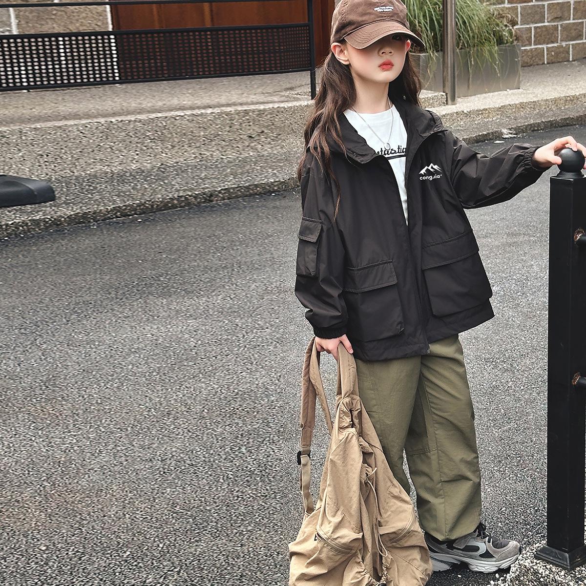 

2024 Модная девичья куртка-ветровка для весны и осени 160cm