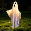 Halloween Tree Ornament Glowing Ghost Hanging Decor, Fabric Light Up for Window Decor Garden Door, Spooky Yard Patio Decoration Party, Trick or Treat