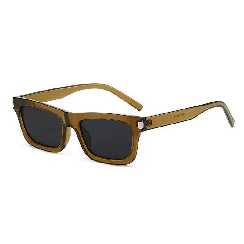 Square Vintage Sunglasses For Women With Uv400 Protection And Gray Lenses For Outdoor Fashion