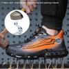 Fashion Men Air Cushion Sport Safety Shoes Fashion Steel Toe Sneakers Anti-smash Anti-puncture Protective Shoes Man Safety Work Boots