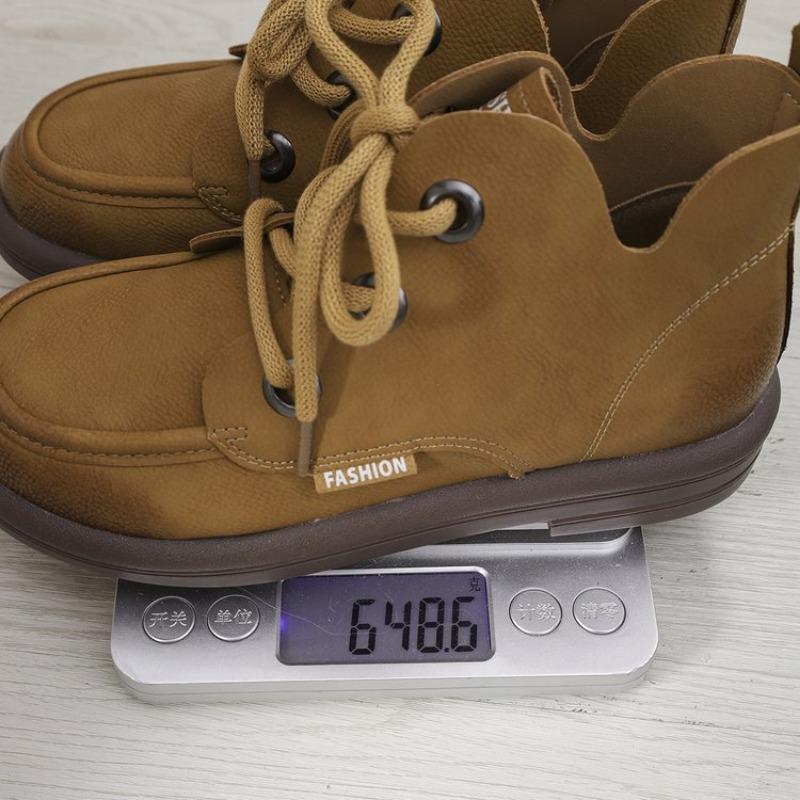 Large Size Women's Shoes To 4 Martin Boots, New Big Head Retro Casual Versatile Thick Sole Huge Good-looking Short Boots