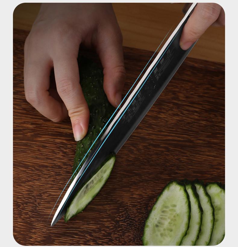 8 Inch Handmade Forged Knife Spring Steel Blade Ebony Handle Chef Slicing Vegetables Cleaver Meat Professional Kitchen Knife