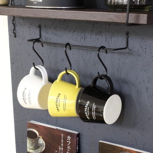 Waki Sangyo Kabette S-shaped Hooks, Wall Storage, Shelf, Brass, 300mm, KA-J63