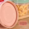 Microwave-Safe Airtight Bento Box: Small Round High-Temperature Resistant Fruit Storage Container with Lid for Refrigerators.
