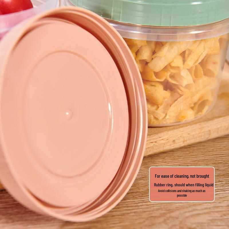 Microwave-Safe Airtight Bento Box: Small Round High-Temperature Resistant Fruit Storage Container with Lid for Refrigerators.